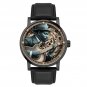 THE GOLDEN BLUES. BLACK AMERICANA BLUES GUITARIST STEAMPUNK ART BRASS WATCH