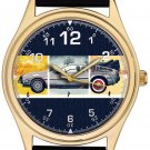 BACK TO THE FUTURE DELOREAN DOC BROWN SCI-FI CAR ORIGINAL ART SOLID BRASS WATCH BACK TO THE FUTURE DELOREAN DOC BROWN SCI-FI CAR ORIGINAL ART SOLID BRASS WATCH