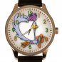 ROAD RUNNER VINTAGE LOONEY TUNES STAINED GLASS ART METAL DIAL GROWN UPS WATCH