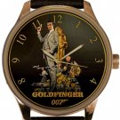 VINTAGE SEAN CONNERY AS JAMES BOND 007 GOLDFINGER POSTER ART SOLID BRASS WATCH VINTAGE SEAN CONNERY AS JAMES BOND 007 GOLDFINGER POSTER ART SOLID BRASS WATCH