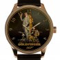 VINTAGE SEAN CONNERY AS JAMES BOND 007 GOLDFINGER POSTER ART SOLID BRASS WATCH