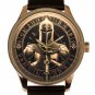 MEDIEVAL KNIGHT TEMPLAR w SWORD & ARMOR METALLIC MEDALLION ART SOLID BRASS WATCH