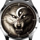 VICIOUS SYMBOLIC YIN YANG WOLF ART, EVIL & MORE EVIL, SOLID BRASS MEN'S WATCH VICIOUS SYMBOLIC YIN YANG WOLF ART, EVIL & MORE EVIL, SOLID BRASS MEN'S WATCH