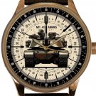 M1 ABRAMS US ARMY MAIN BATTLE TANK TANK COMMANDER SIGHT DIAL SOLID BRASS WATCH