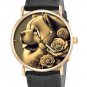 CUTE CHOW CHOW DOG ART SOLID BRASS LADIES / GIRLS WATCH, CHOWCHOW with ROSES