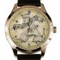 VINTAGE FRENCH PETANQUE LES BOULES SOLID BRASS COLLECTIBLE MONTRE WATCH 40 mm