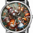 TIM BURTON STYLE SURREAL ART ALICE IN WONDERLAND LADIES/GIRLS SOLID BRASS WATCH TIM BURTON STYLE SURREAL ART ALICE IN WONDERLAND LADIES/GIRLS SOLID BRASS WATCH