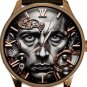 Albert Camus Postmodern Portrait Intense Existentialist Eyes Solid Brass Watch