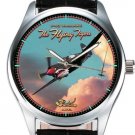 THE FLYING TIGERS P-40 Tomahawk WW-II Fighter Aircraft Aviation Art Brass Watch THE FLYING TIGERS P-40 Tomahawk WW-II Fighter Aircraft Aviation Art Brass Watch