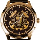 US COAST GUARD ROPE TRIM GOLD MEDALLION METAL DIAL SOLID BRASS 40 mm WRIST WATCH US COAST GUARD ROPE TRIM GOLD MEDALLION METAL DIAL SOLID BRASS 40 mm WRIST WATCH
