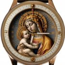 MADONNA & THE CHILD, VIRGIN MARY & THE INFANT JESUS RENAISSANCE ART BRASS WATCH