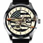P51 MUSTANG USAAF WORLD WAR II FIGHTER AIRCRAFT AVIATION ART SOLID BRASS WATCH