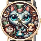 TRULY BIZARRE & SURREAL ART, ALICE IN WONDERLAND LADIES/GIRLS SOLID BRASS WATCH