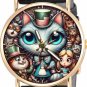 TRULY BIZARRE & SURREAL ART, ALICE IN WONDERLAND LADIES/GIRLS SOLID BRASS WATCH