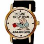 VINTAGE ZIGGY INSTANT NICE PERSON COFFEE LOVER COLLECTIBLE MEN'S WRIST WATCH