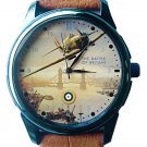 SPITFIRE VINTAGE RAF BATTLE OF BRITAIN LONDON CITYSCAPE AVIATION ART WRIST WATCH SPITFIRE VINTAGE RAF BATTLE OF BRITAIN LONDON CITYSCAPE AVIATION ART WRIST WATCH
