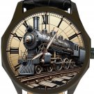 VINTAGE STEAM ENGLINE RAILWAY TRAIN ART TITANIUM BLACK BRASS COLLECTORS WATCH VINTAGE STEAM ENGLINE RAILWAY TRAIN ART TITANIUM BLACK BRASS COLLECTORS WATCH