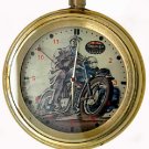 VINTAGE BRITISH 650 cc MOTORCYCLE ART PROMOTIONAL 17 JEWEL WINDING POCKET WATCH