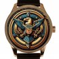 CLASSIC AMERICAN EAGLE ENSIGNIA EAGLE SCOUT BIY SCOUT USA PATRIOTISM BRASS WATCH