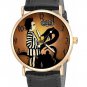 BEETLEJUICE TIM BURTON TRIBUTE MOVIE POSTER ART SOLID BRASS WATCH w GIFT BOX