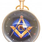 MASONIC SAPPHIRE BLUE FREEMASON LOGO SOLID BRASS MECHANICAL BALL CLOCK 17 JEWEL MASONIC SAPPHIRE BLUE FREEMASON LOGO SOLID BRASS MECHANICAL BALL CLOCK 17 JEWEL