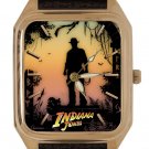 INDIANA JONES HARRISON FORD ADVENTURE ART SOLID BRASS  COLLECTIBLE RECTANGULAR WATCH