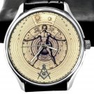 SYMBOLIC MASONIC MICROCOSM vs MACROCOSM FREEMASONRY PARCHMENT SOLID BRASS WATCH SYMBOLIC MASONIC MICROCOSM vs MACROCOSM FREEMASONRY PARCHMENT SOLID BRASS WATCH