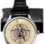 SYMBOLIC MASONIC MICROCOSM vs MACROCOSM FREEMASONRY PARCHMENT SOLID BRASS WATCH