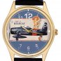 USAF F8F-2 BEARCAT FIGHTER AIRCRAFT VINTAGE PINUP ART SOLID BRASS 40 mm WATCH