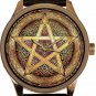 CELTIC PENTAGRAM SOLID BRASS PREMIUM QUALITY WATCH FOR MEN & WOMEN w GIFT BOX