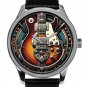 STEAMPUNK LP ELECTRIC GUITAR METALLIC ART SOLID BRASS GUITARIST'S WRISTWATCH
