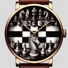 ORIGINAL MONOCHROME SOLID BRASS CHESS PIECES ART COLLECTIBLE 30 mm UNISEX WATCH ORIGINAL MONOCHROME SOLID BRASS CHESS PIECES ART COLLECTIBLE 30 mm UNISEX WATCH