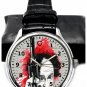 THE THREE STOOGES, LARRY WITH A GUN POSTMODERN ART COLLECTIBLE BRASS WRIST WATCH