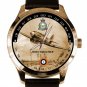 HAWKER TYPHOON WW-II RAF FIGHTER AIRCRAFT MONOCHROME GOLD DIAL COLLECTIBLE WATCH