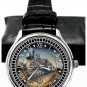 CLASSIC RAILWAY REGULATOR VINTAGE STEAM ENGINE ART SOLID BRASS 40 mm WRIST WATCH