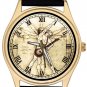 COOL ROCK ART LEONARDO DA VINCI VITRUVIAN MAN PLAYS ELECTRIC GUITAR WRIST WATCH