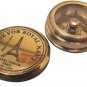 VERY CUTE 1-INCH SOLID BRASS NANO TINY COMPASS ENGRAVED WITH THE EIFFEL TOWER