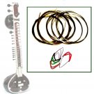 VALUE PACK. COMPLETE 7+13 STRING SITAR SET  + 4 pc MEDIUM MIZRAB PLECTRUM SET