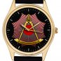 SYMBOLIC MASONIC DIVIDERS FREEMASONRY GEOMETRY CLASSIC SOLID BRASS WRIST WATCH