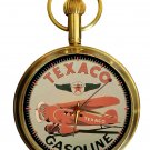 TEXACO AVIATION OIL GASOLINE SIGN COLLECTIBLE 17 JEWEL SOLID BRASS POCKET WATCH TEXACO AVIATION OIL GASOLINE SIGN COLLECTIBLE 17 JEWEL SOLID BRASS POCKET WATCH