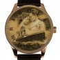VINTAGE TITANIC POSTER ART MONOCHROME METAL DIAL SOLID BRASS SWEETHEART WATCH