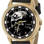 SYMBOLIC MASONIC SKULL ART TEMPUS FUGIT SOLID BRASS COLLECTIBLE 40mm WRIST WATCH