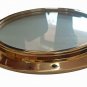 18 INCH SOLID BRASS DEADLIGHT PORTHOLE WINDOW with 8 mm TEMPERED GLASS,21 lb
