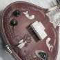 ACOUSTIC ELECTRIC INDIAN FUSION FLAT SITAR IN CEDAR, LOVELY CARVED KISSING FISH