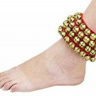 MUSICAL GHUNGROO ANKLETS DANCE BHARAT NATYAM KATHAK KUCHIPUDI SALANGAI LEATHER