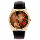 RARE JAPANESE MAFIA YAKUZA TATTOOED NUDE COLLECTIBLE GOLD-WASHED WRIST WATCH RARE JAPANESE MAFIA YAKUZA TATTOOED NUDE COLLECTIBLE GOLD-WASHED WRIST WATCH