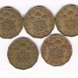 George VI Brass 3d Lot x5