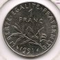 1991 1 Franc XF/AU