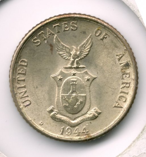 Philippines 1944 D 20 Centavos Unc