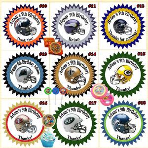 Football NFL AFL Birthday Stickers 1 Sheet Personalized Custom Made